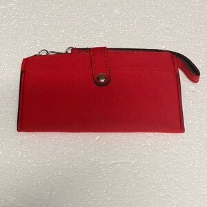 NWOT K•Carroll RED Wristlet with Zipper opening, inside slots & Detachable Strap